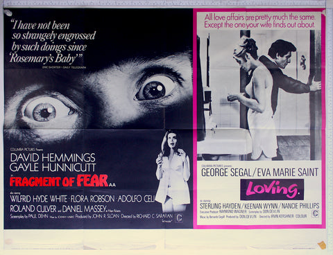 Fragment of Fear Style B / Loving (both 1970) UK Quad DB Poster