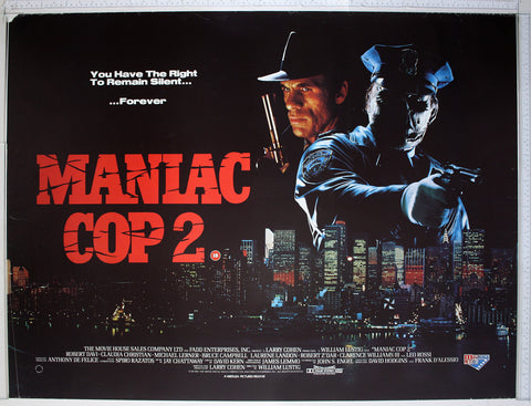 Maniac Cop 2 (1990) UK Quad Poster