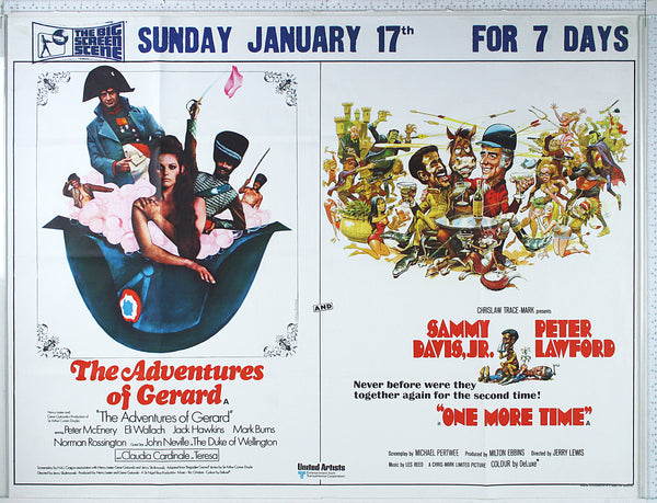 One More Time + Adventures of Gerard Double Bill (Both 1970) Pair of UK Quad DB Posters