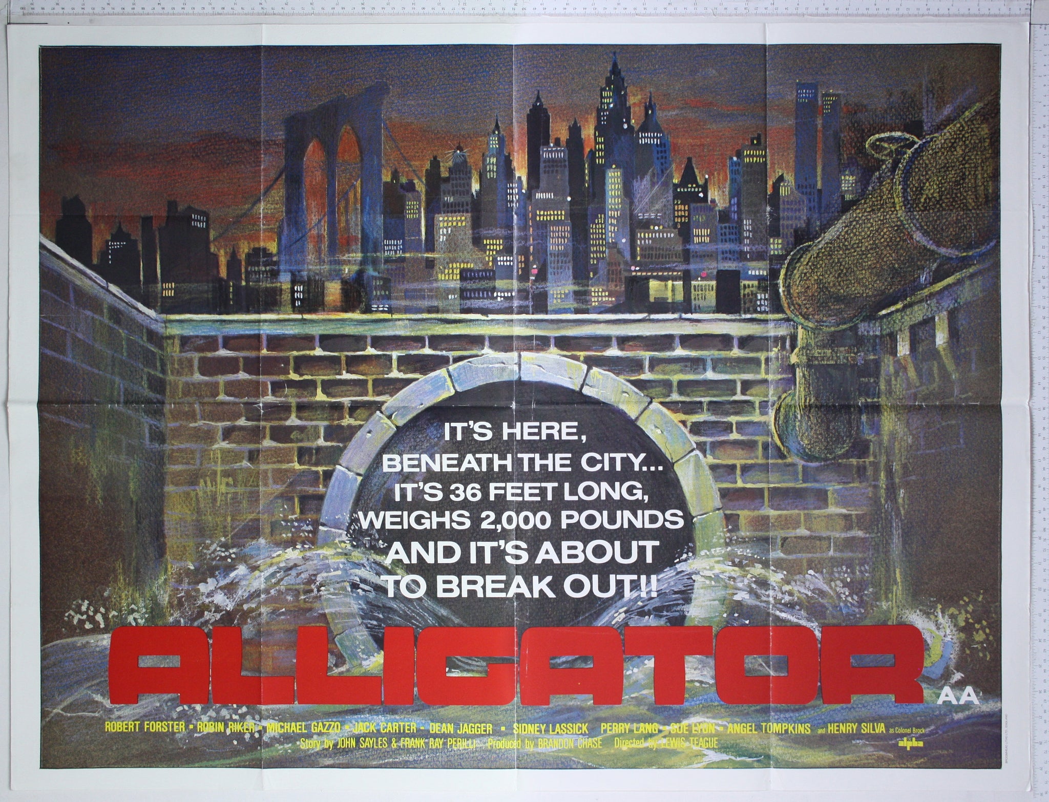 Alligator (1980) UK Quad Poster Style 'B'