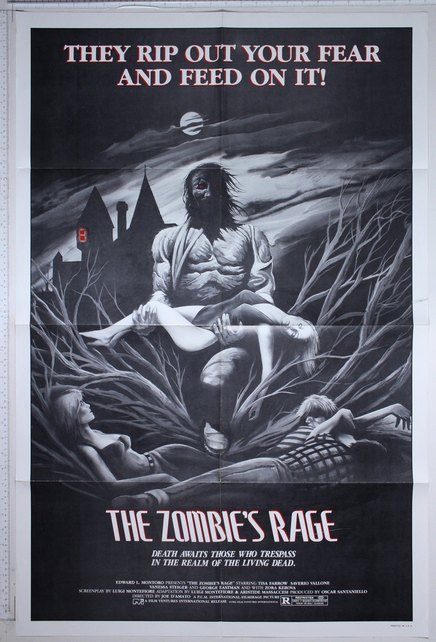 Anthropophagus: The Grim Reaper (1980 / 1982RR) US 1 Sheet Poster #New