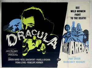 Dracula / The Arena (both 1974) UK Quad Poster