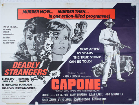 Deadly Strangers / Capone (Both 1975) UK Quad Poster #New
