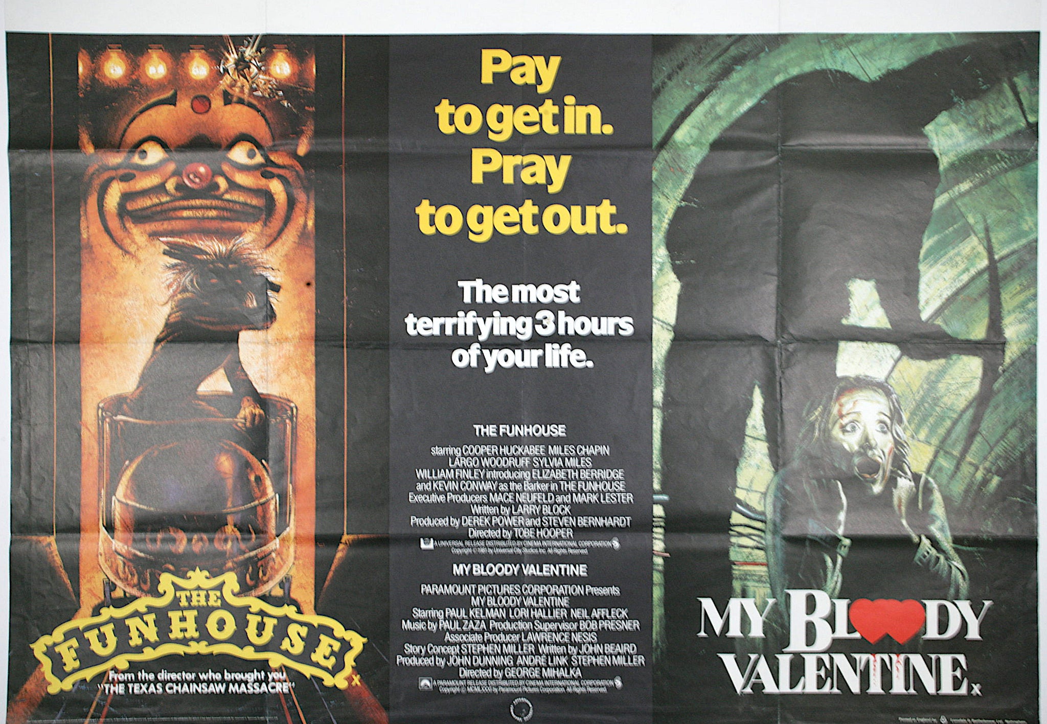 Funhouse / My Bloody Valentine (both 1981) UK Quad Poster 2 #New