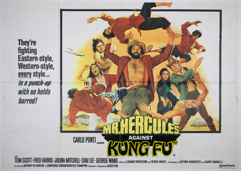Mr Hercules Against Kung Fu (1973) UK Quad Poster #New
