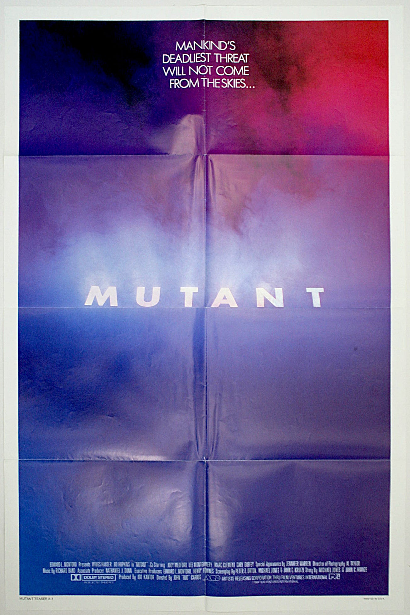 Mutant (1984) Teaser and Style A US 1 Sheet Posters #New