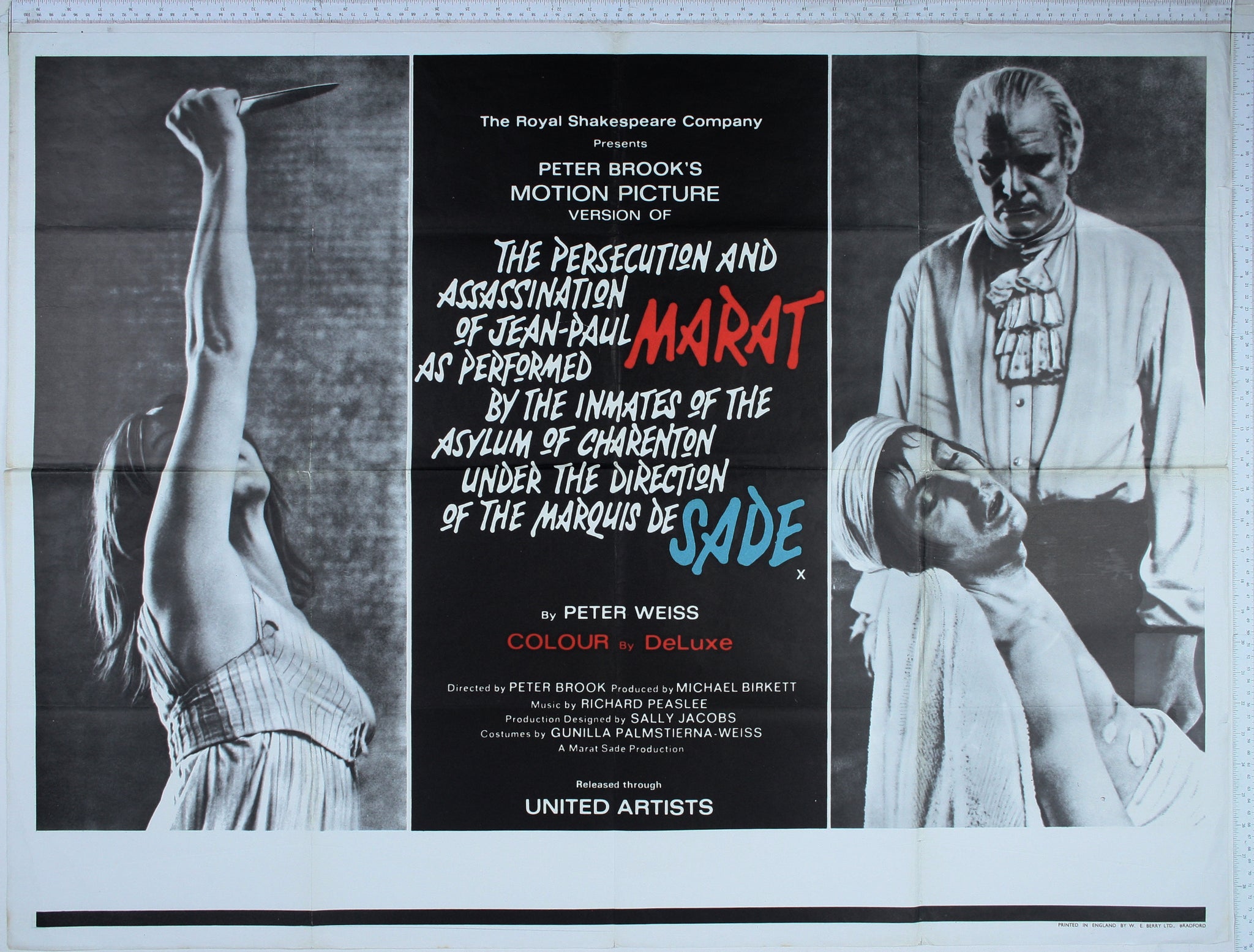 Marat/Sade (1967) UK Quad Poster #New