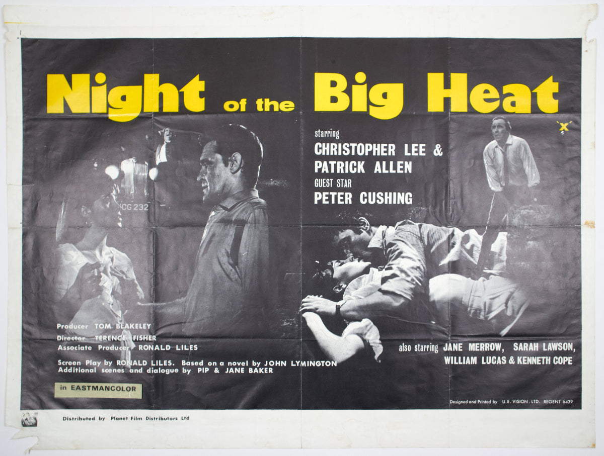 Night of the Big Heat (1967) UK Quad Poster New Horror Poster Emporium