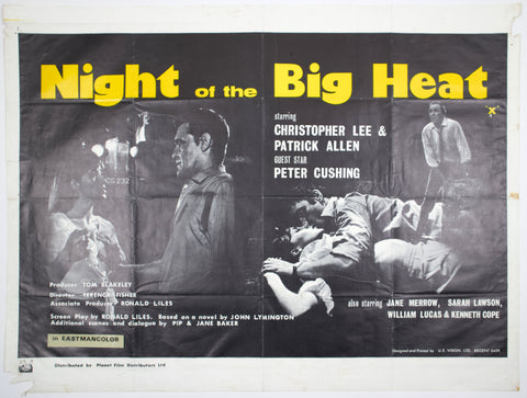 Night of the Big Heat (1967) UK Quad Poster #New
