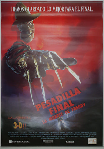 Freddy's Dead: The Final Nightmare (1991) Spanish 1 Sheet Poster #New
