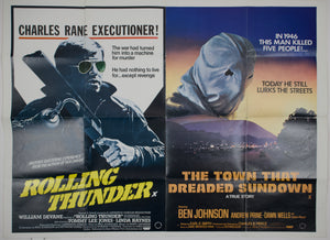 Rolling Thunder / Town that Dreaded Sundown (1977 / 1976) UK Quad DB Poster #New