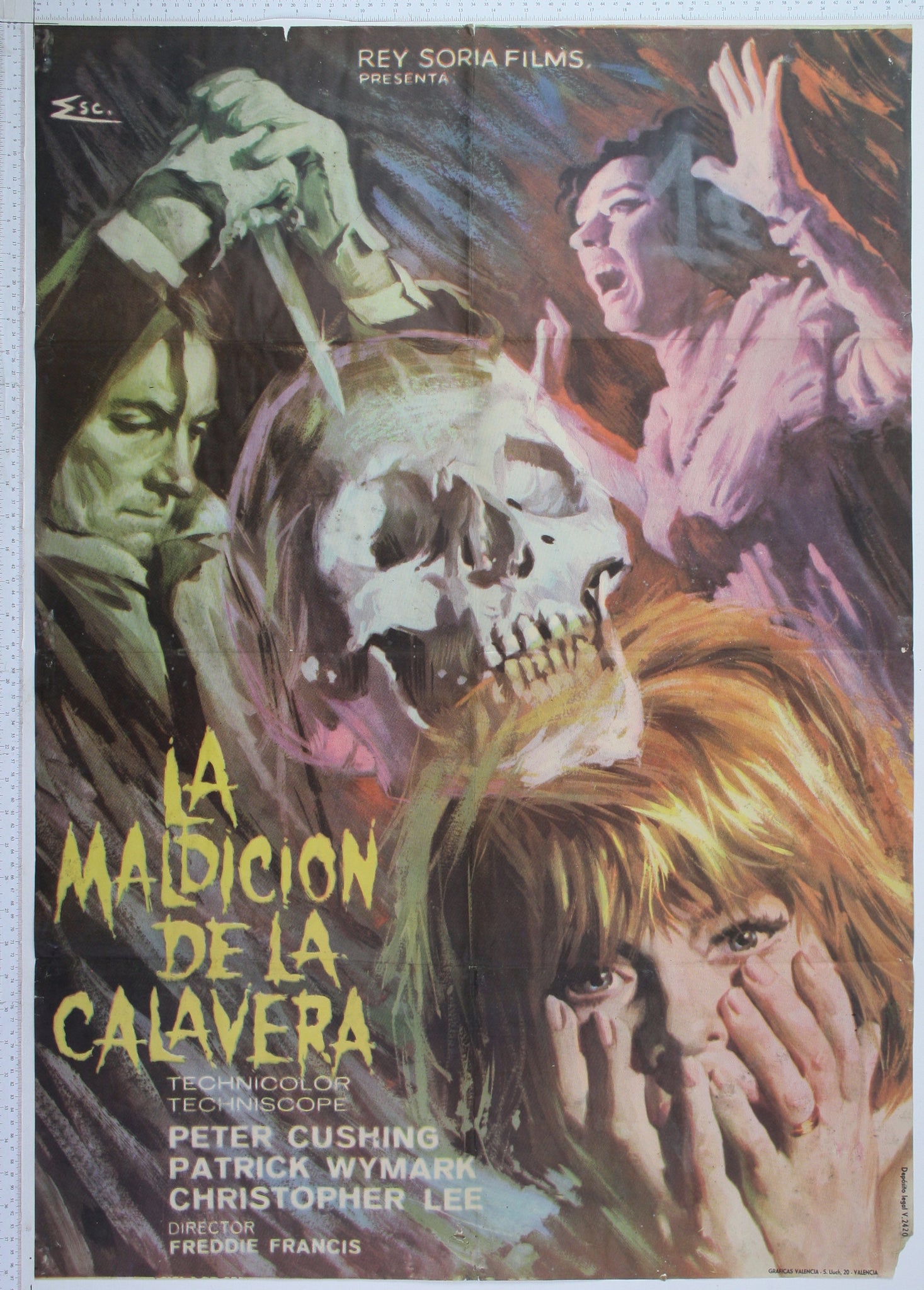Skull (1965) Spanish 1 Sheet Poster #New