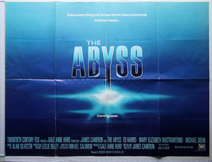 Advance poster with blue sea-like background and glowing light from the base of the title