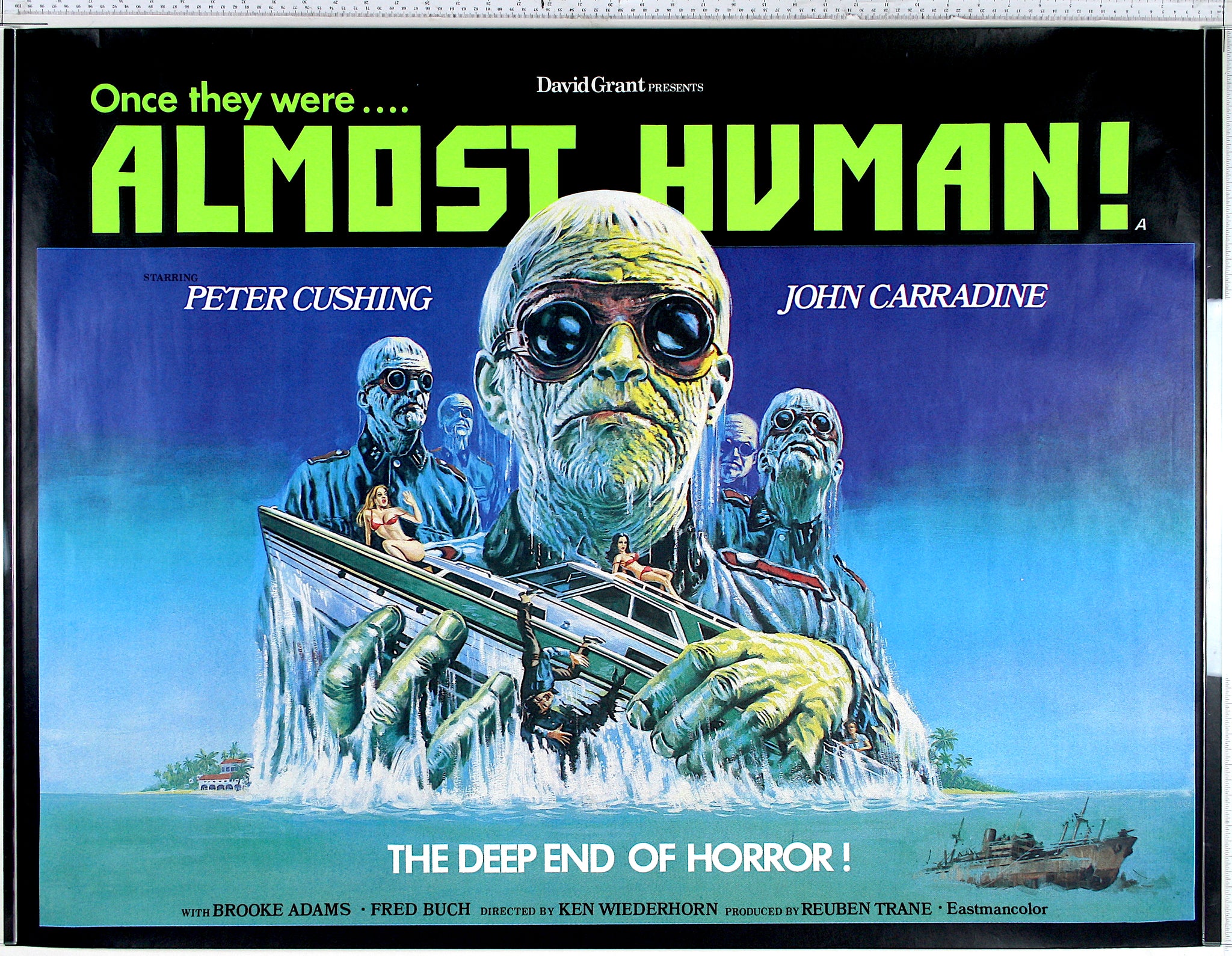 Shock Waves / Almost Human (1977) UK Quad Poster #New