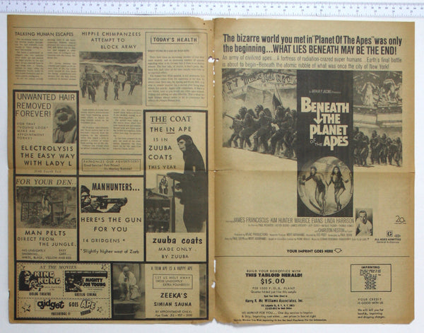 Beneath the Planet of the Apes (1970) US Herald