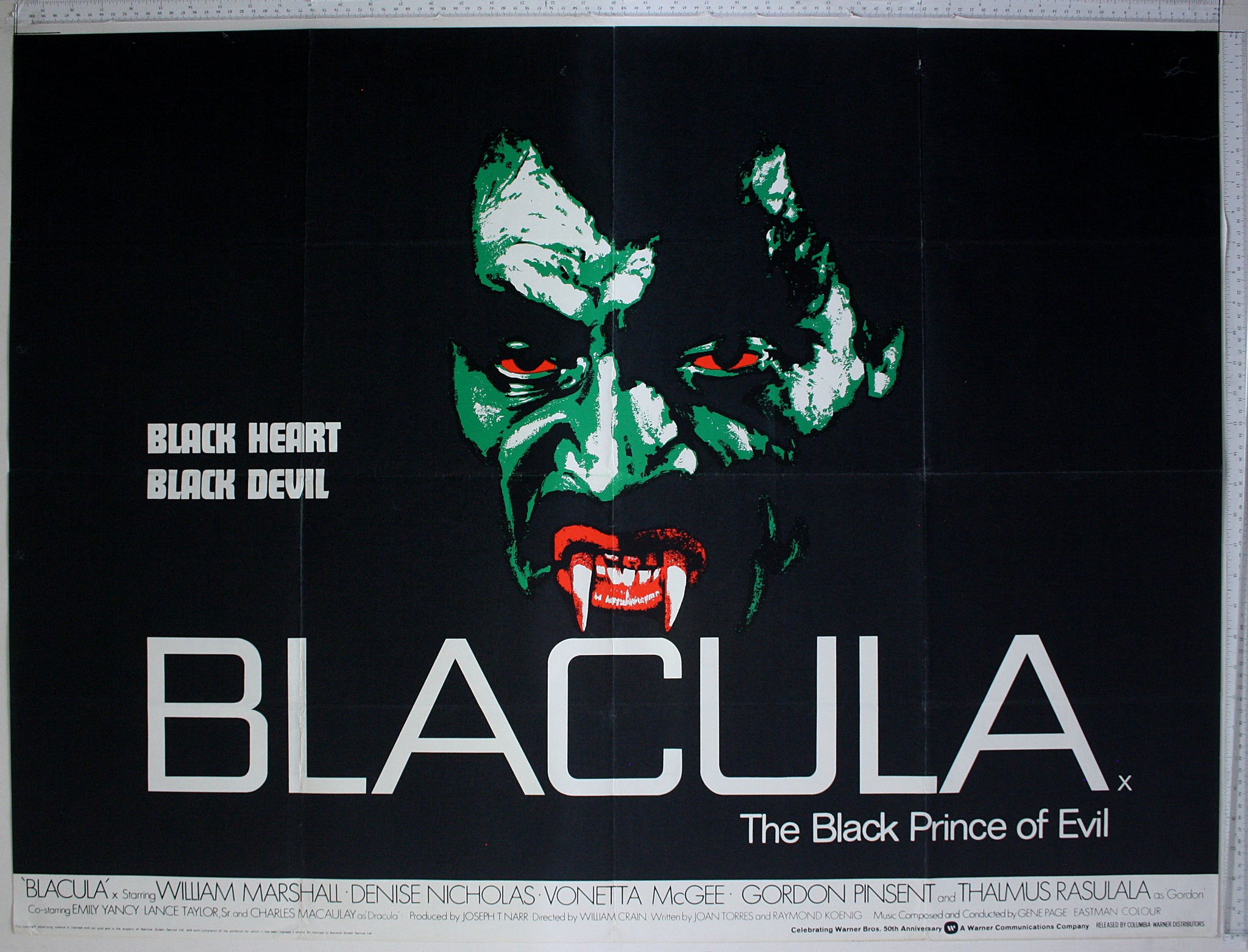 Blacula (1972) UK Quad Poster #New