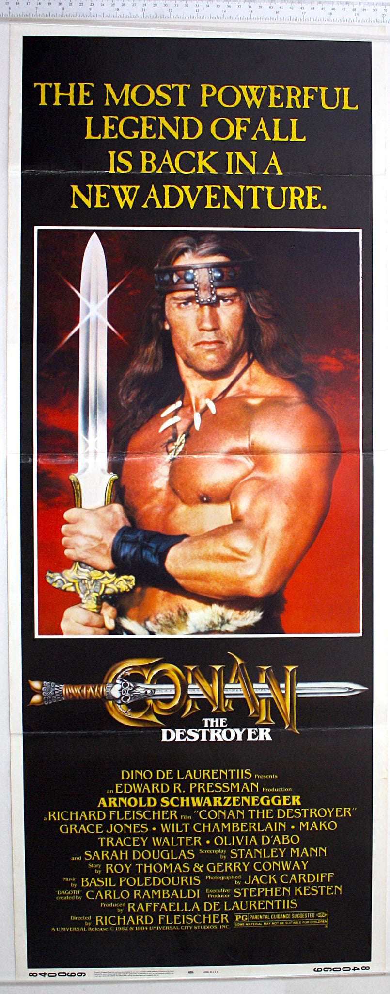 Conan the Destroyer (1984) US Insert Poster #New
