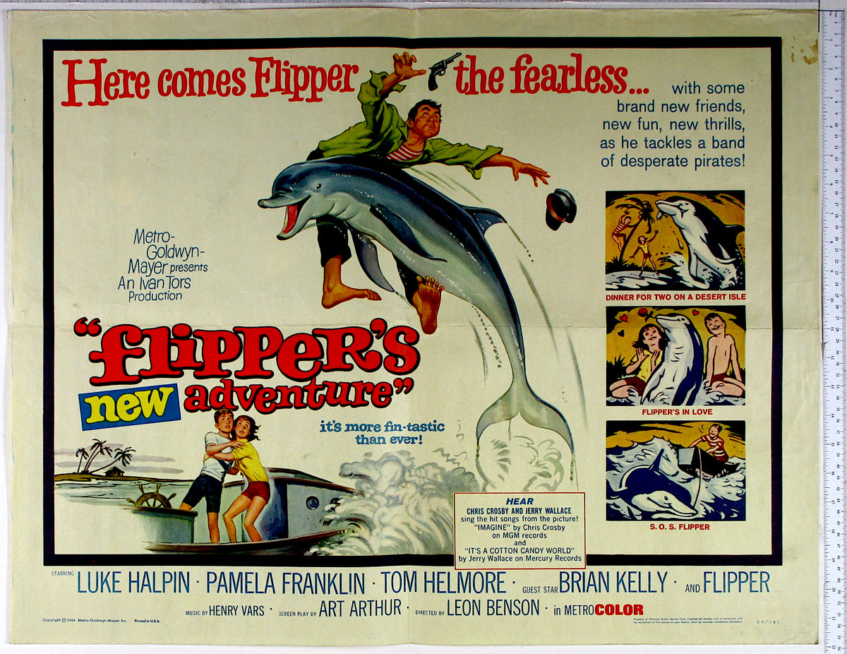 flipper-s-new-adventure-1964-us-1-2-sheet-poster-horror-poster-emporium