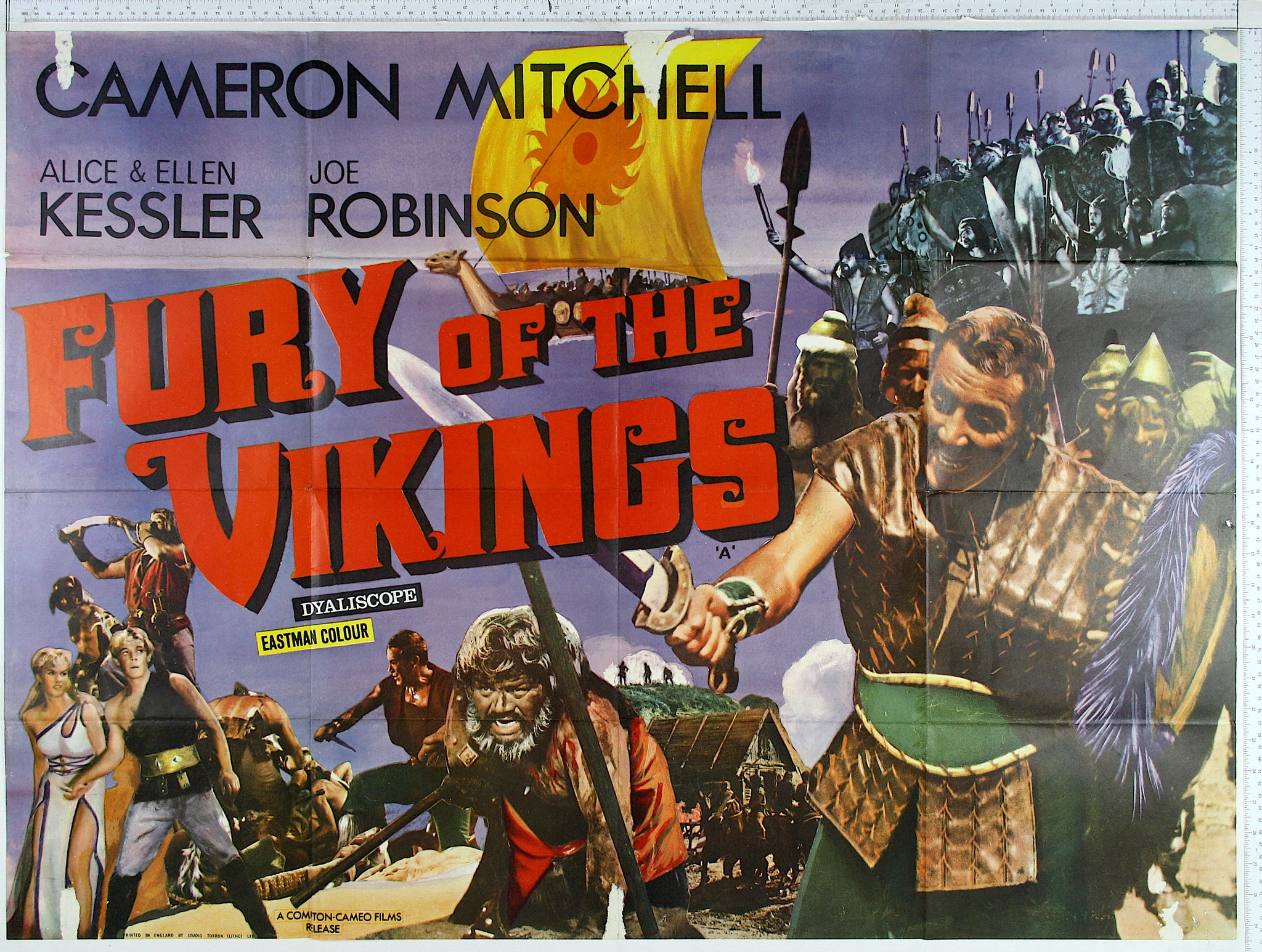Fury of the Vikings (1961) UK Quad Poster