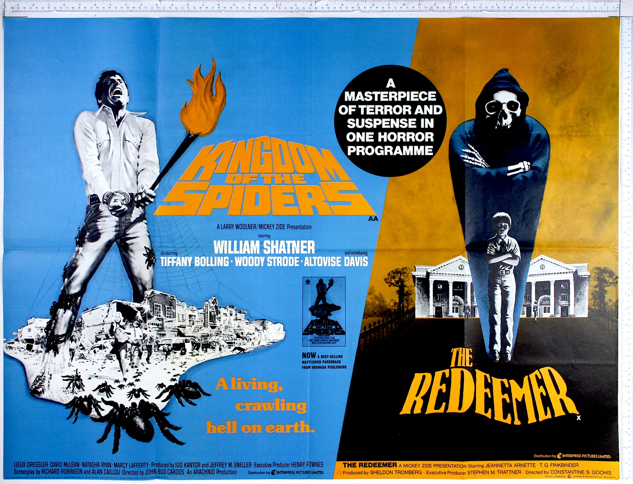 Kingdom of the Spiders / Redeemer (1977 / 1978) UK Quad Poster