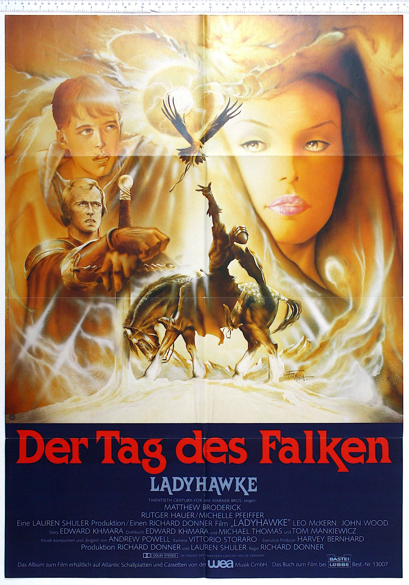 Ladyhawke (1985) German A1 Poster #New