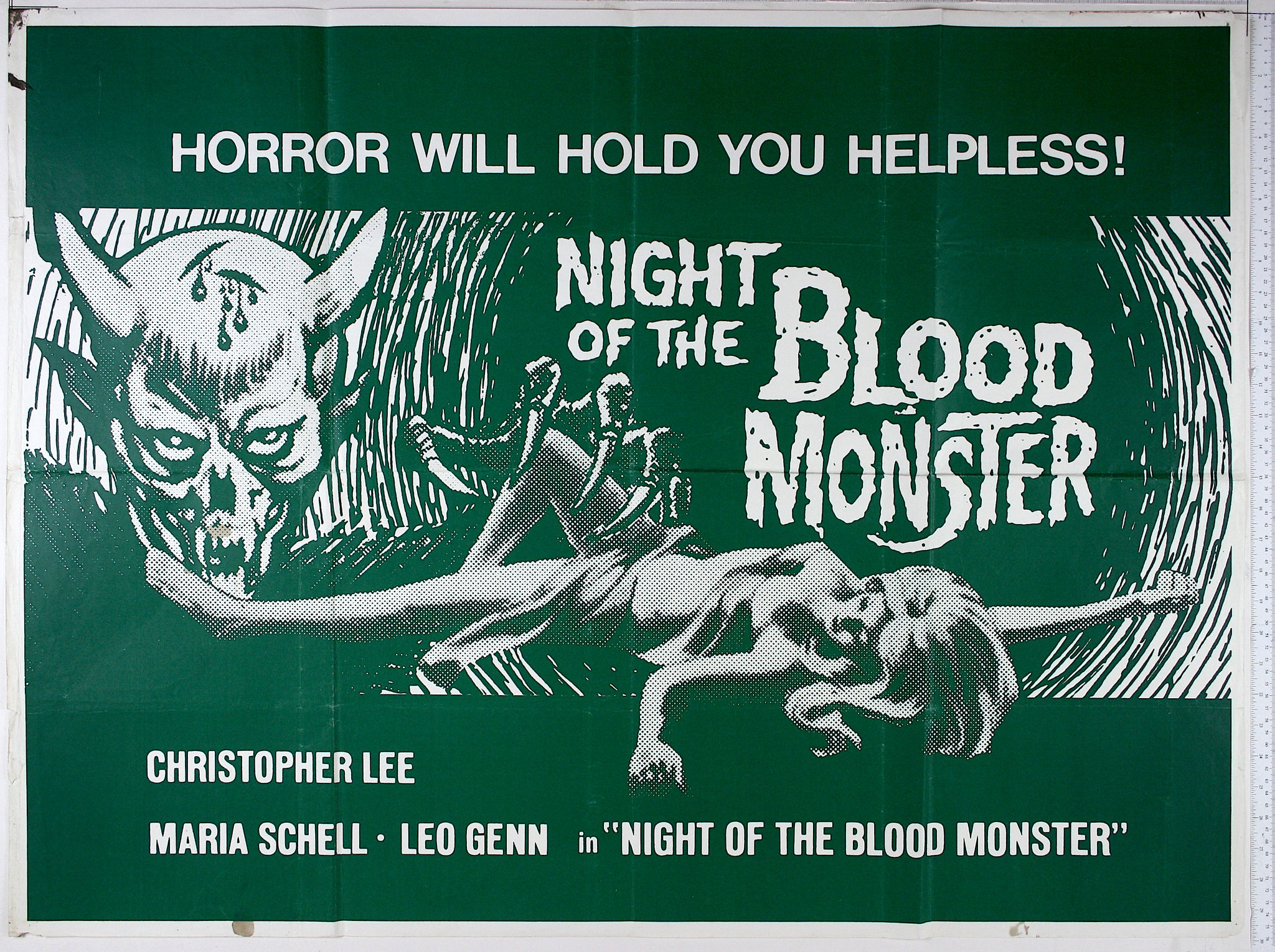 Night of the Blood Monster (1970) UK Quad Poster