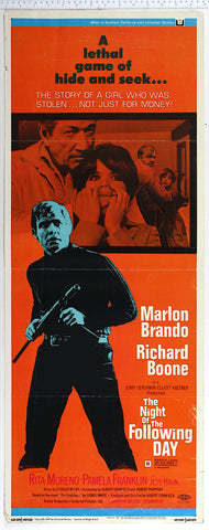 On orange, B+W grainy shot of Brando with machine gun, red photos behind, Boone grabs Franklin, Hahn and Moreno.