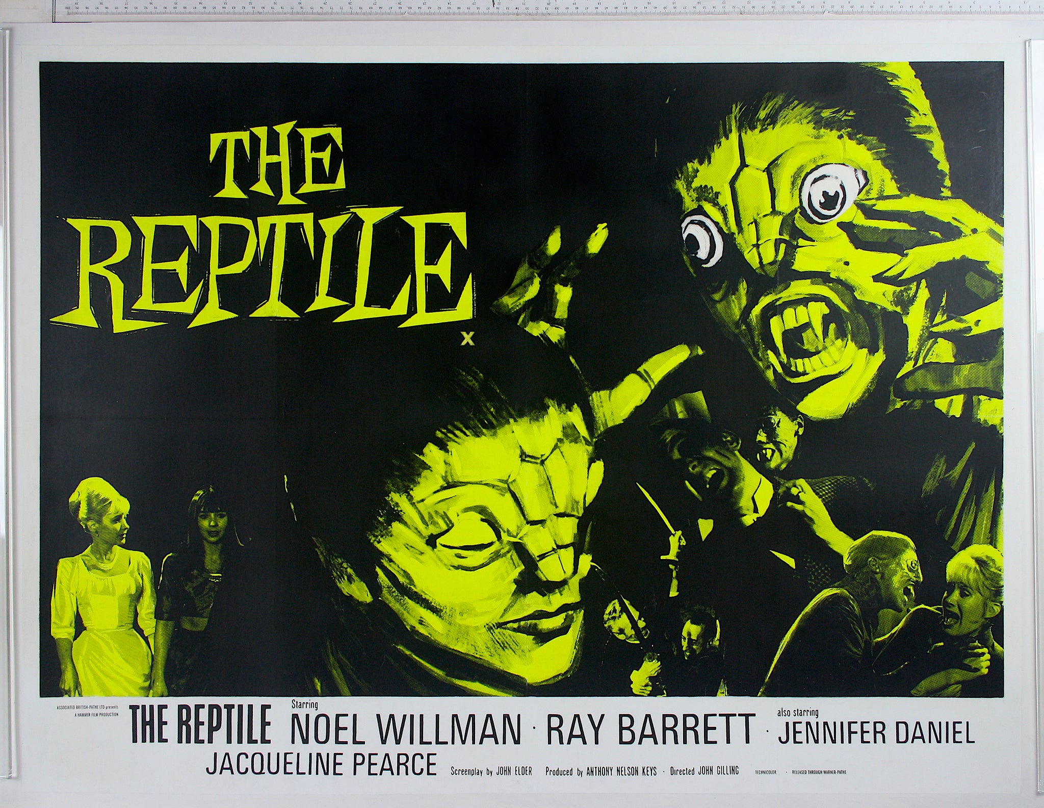 Reptile (1966) UK Quad Poster (Linen Backed) #New