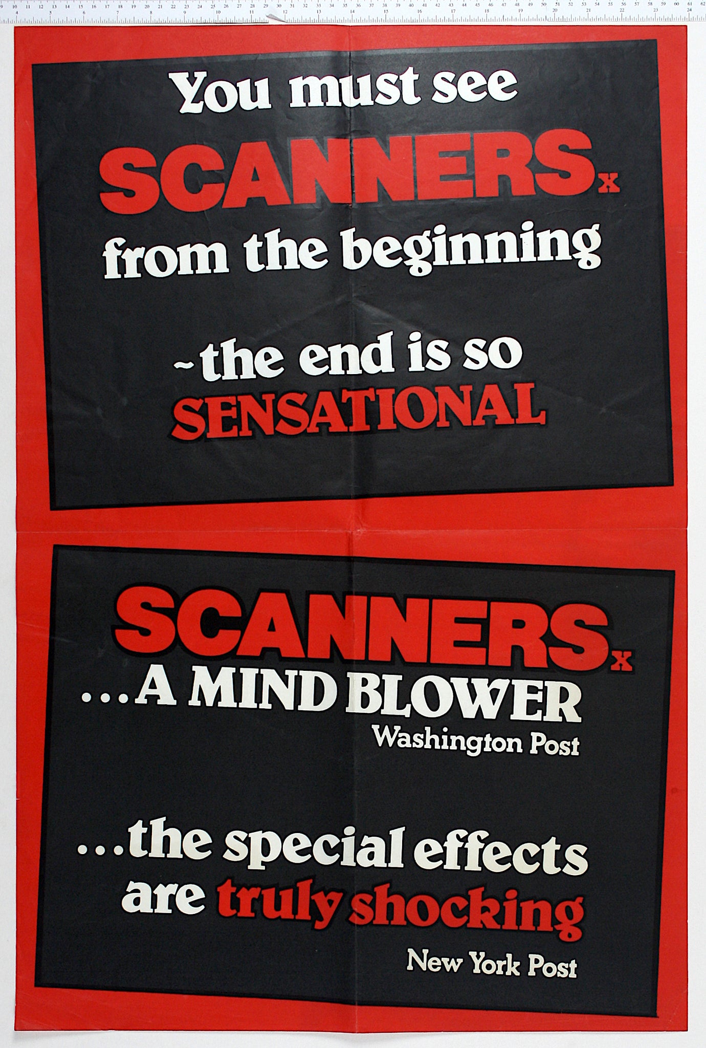 Scanners (1981) UK Double Crown Poster II