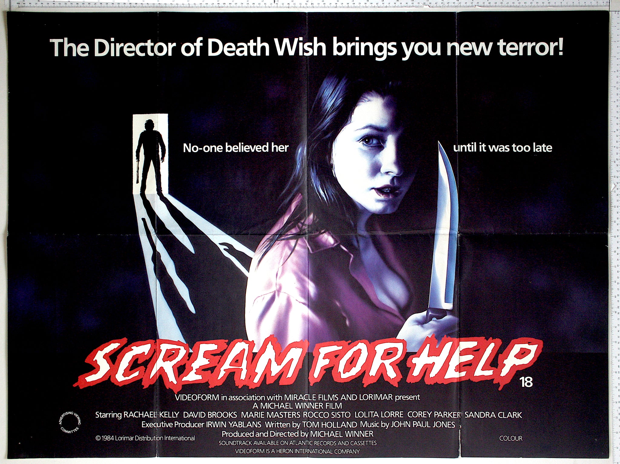 Scream for Help (1984) UK Quad Poster