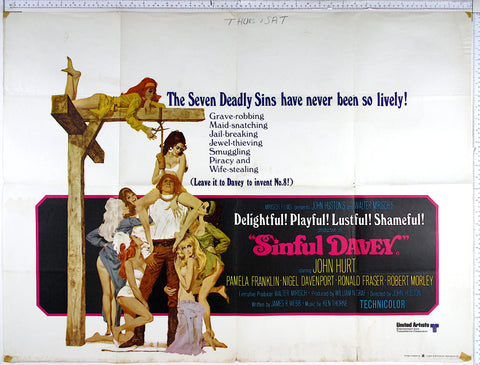 Sinful Davey (1969) UK Quad Poster