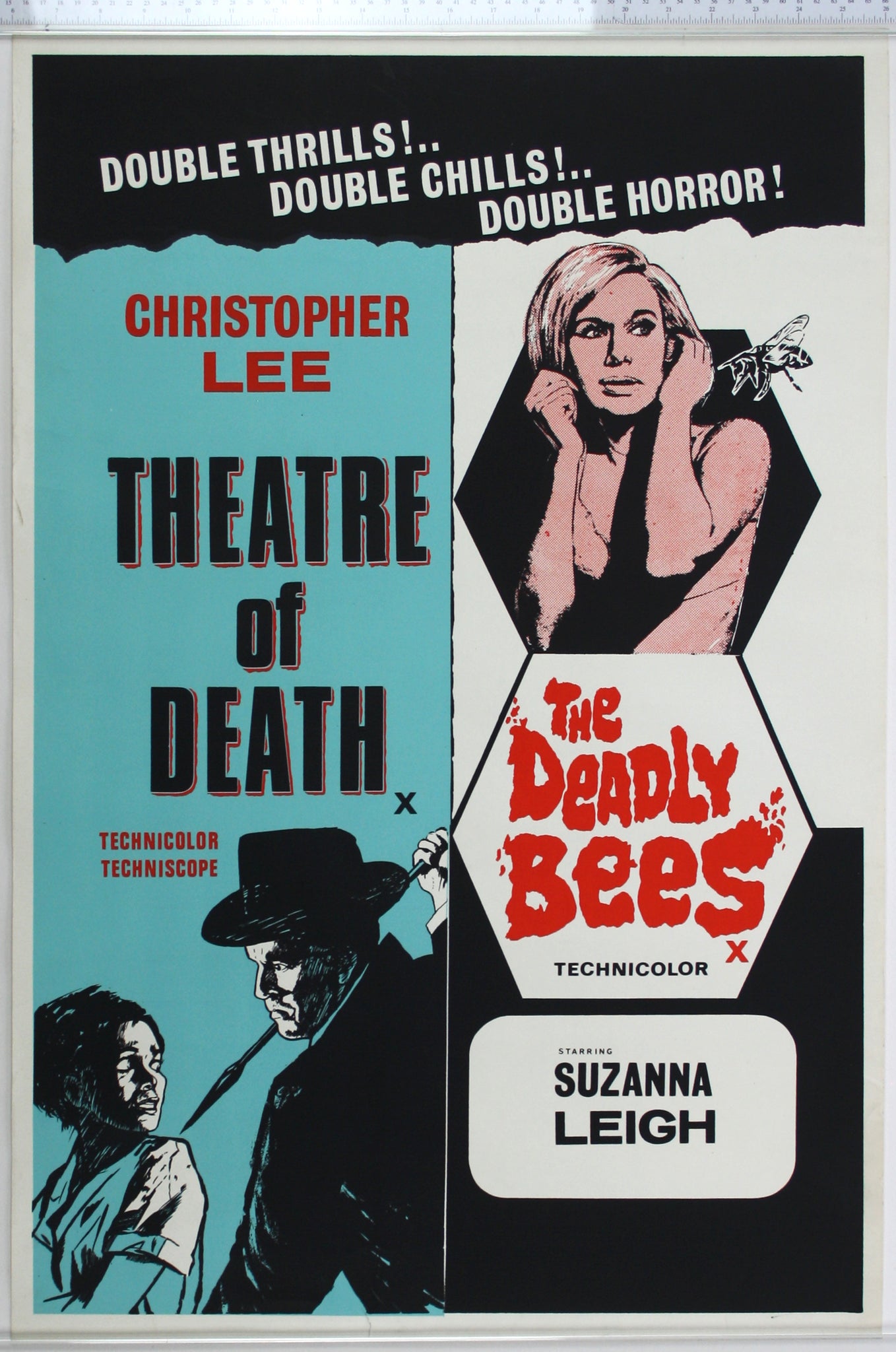 Theatre of Death / The Deadly Bees (1967 / 1966) UK Double Crown DB Poster