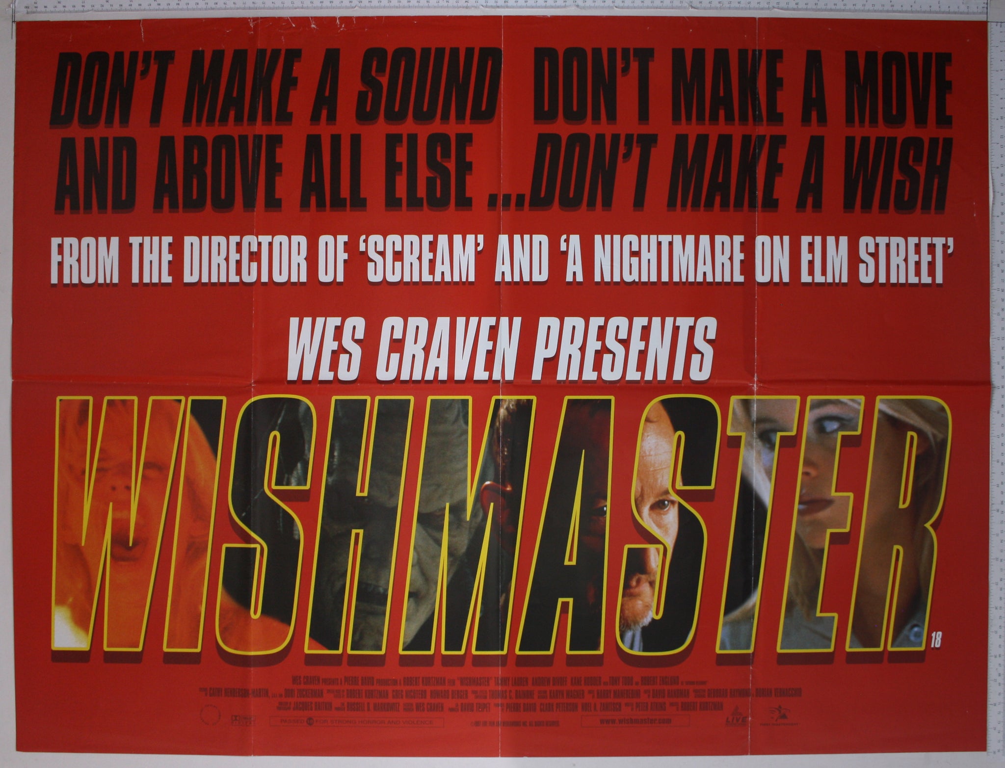 Wishmaster (1997) UK Quad Poster