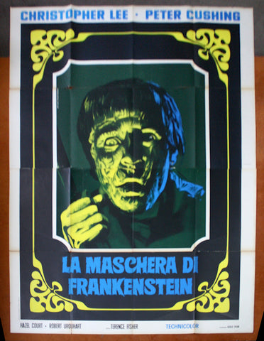 Curse of Frankenstein (1957 RR-1970) Italian 4 Fogli Poster BB!
